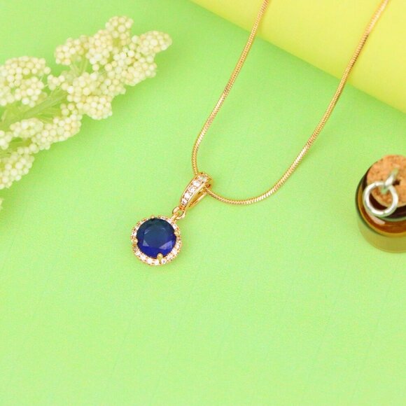 "Deep Purple Crystal Pendant with Sparkling Accents in Rose Gold, XPPT1459 - Picture 12 of 13